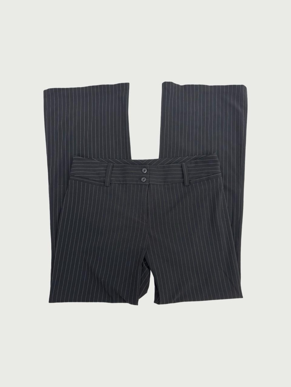 Pinstripe Wide Leg Bootcut Trousers